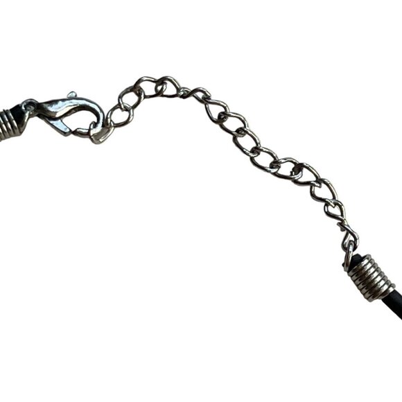 Glass Teardrop Pendant 20" Corded Necklace Artsy Hippie Granola Bohemian Boho - Picture 5 of 6